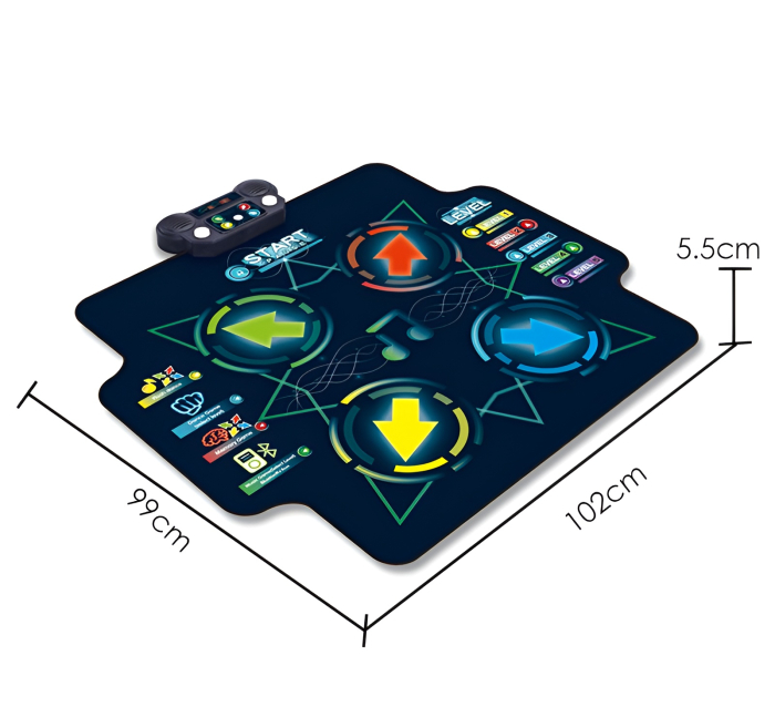 Covoraș Interactiv de Dans – Dancing Challenge Playmat | 4 Jocuri, Sunete, Lumini LED, Niveluri de Dificultate, 99×102 cm | Jucărie Muzicală pentru Copii 3+ [4]
