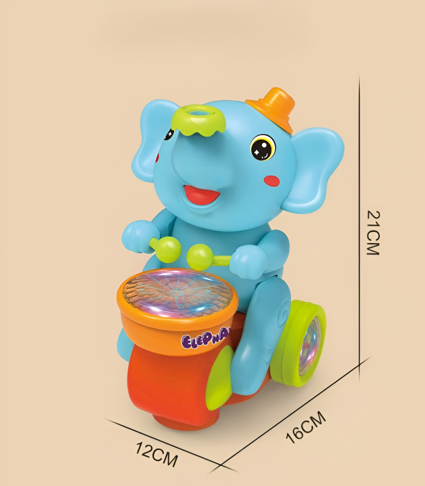 Elefant Interactiv cu Minge Plutitoare – Lumini LED, Muzică, Auto-Drive, 21 cm [3]