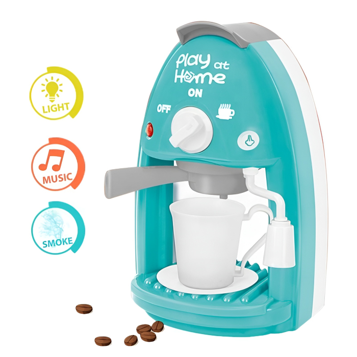 Espressor de Jucărie Play at Home – Mașină de Cafea pentru Copii cu Sunete și Apă Reală, 26 cm – Rol Play Bucătărie [1]