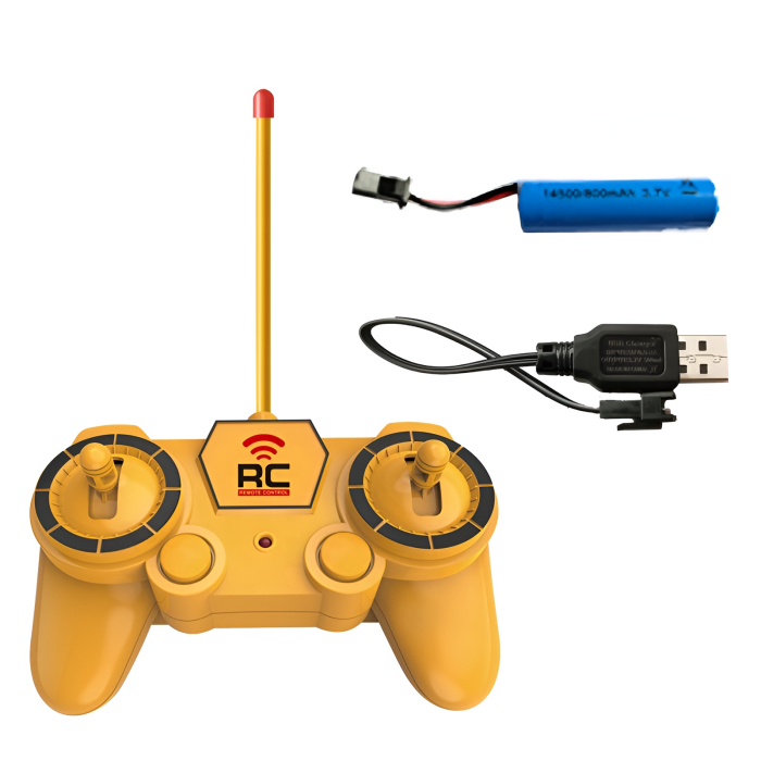 Excavator RC 1:24 Heavy Duty – Telecomandă 6CH, Lumini, Mișcare Realistă, Jucărie Construcții pentru Copii 6+ [4]