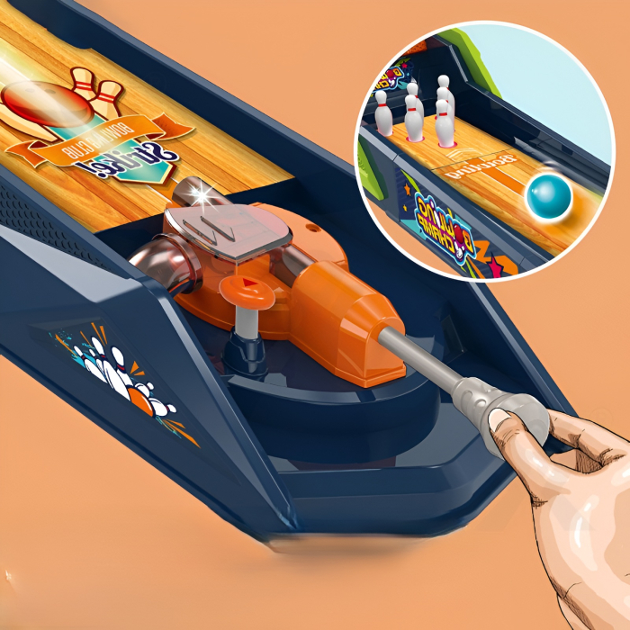 Joc Bowling Interactiv pentru Copii – Pista Mare 85 cm cu Lansator, Pinuri și Scor Electronic, Distracție Realistă, 3+ ani [2]