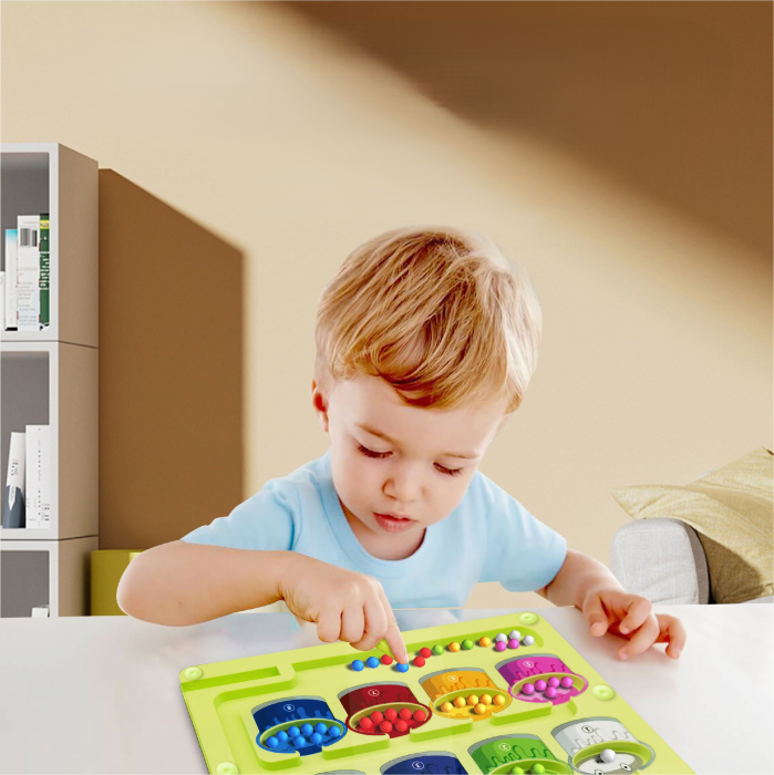 Joc Educativ Magnetic cu Bile – Sortare pe Culori & Numărare | Labirint Montessori pentru Copii [2]