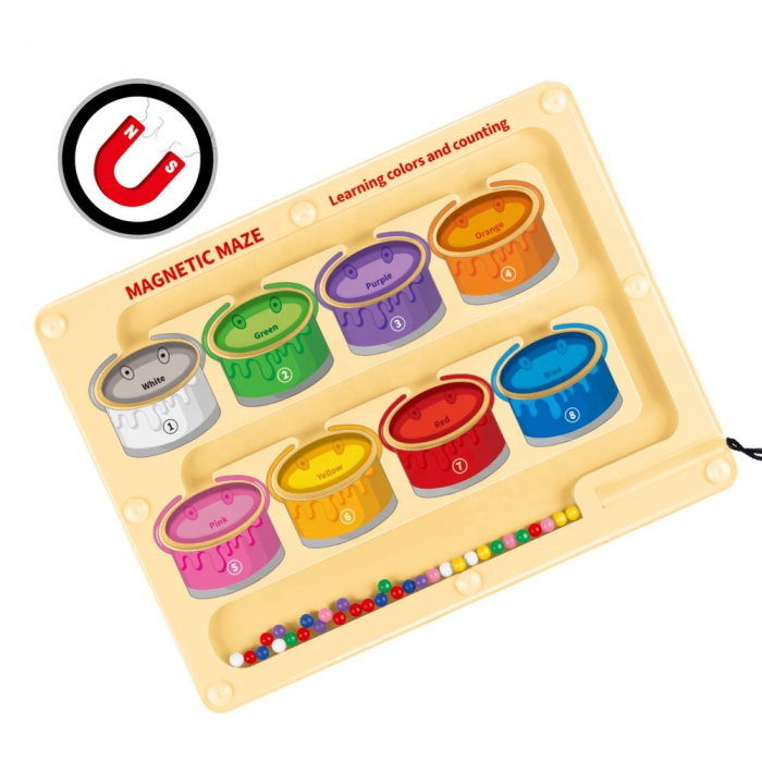 Joc Educativ Magnetic cu Bile – Sortare pe Culori & Numărare | Labirint Montessori pentru Copii [5]
