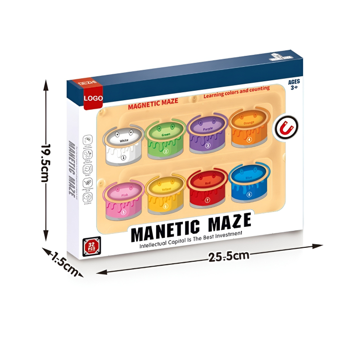 Joc Educativ Magnetic cu Bile – Sortare pe Culori & Numărare | Labirint Montessori pentru Copii [7]