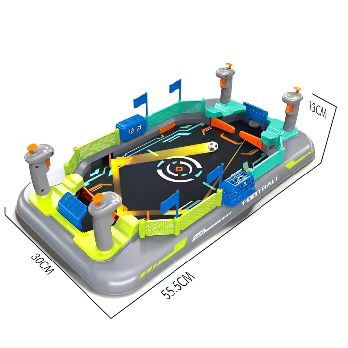 Joc Fotbal de Masă Interactiv pentru Copii – Mini Stadion 55 cm, Lansatoare Mecanice, Mingi Incluse, Duel 1 vs 1, 3+ ani [7]