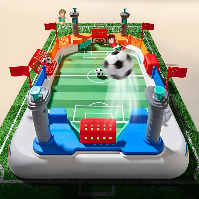 Joc Fotbal Interactiv de Masă pentru Copii – Mini Stadion 56 cm, Lansatoare Duble, Scor Manual, Duel 1 vs 1, 3+ ani [3]