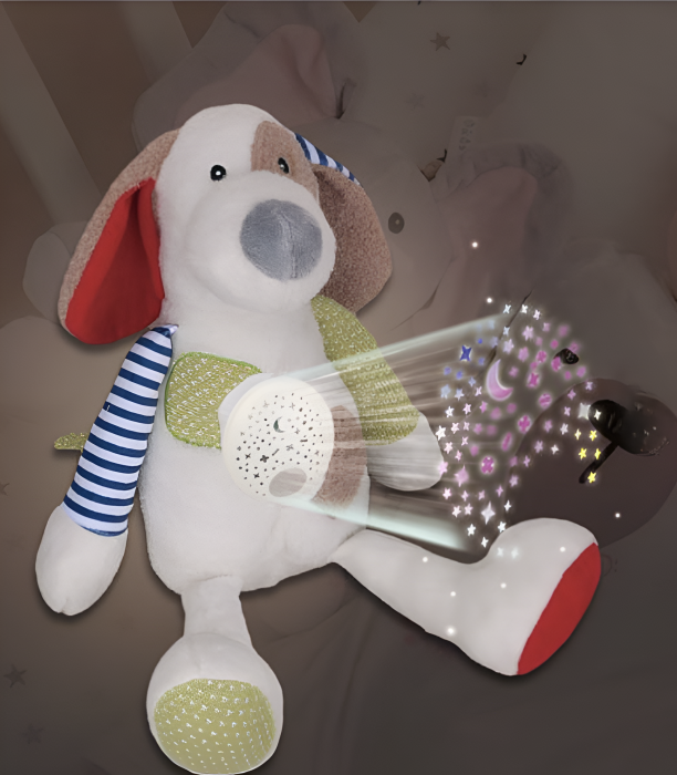 Jucărie de Pluș Bebeluși cu Proiector Luminos și Sunete – Cățeluș Interactiv pentru Somn Liniștit, 0+ luni [2]