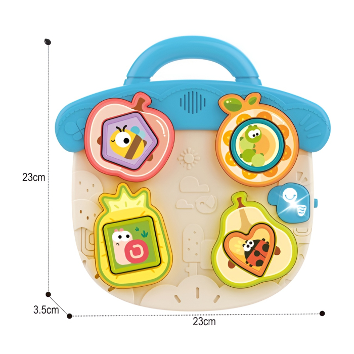 Jucărie Interactivă Forme și Sunete 18+ luni – Panou Educațional cu Animale și Butoane Muzicale [3]