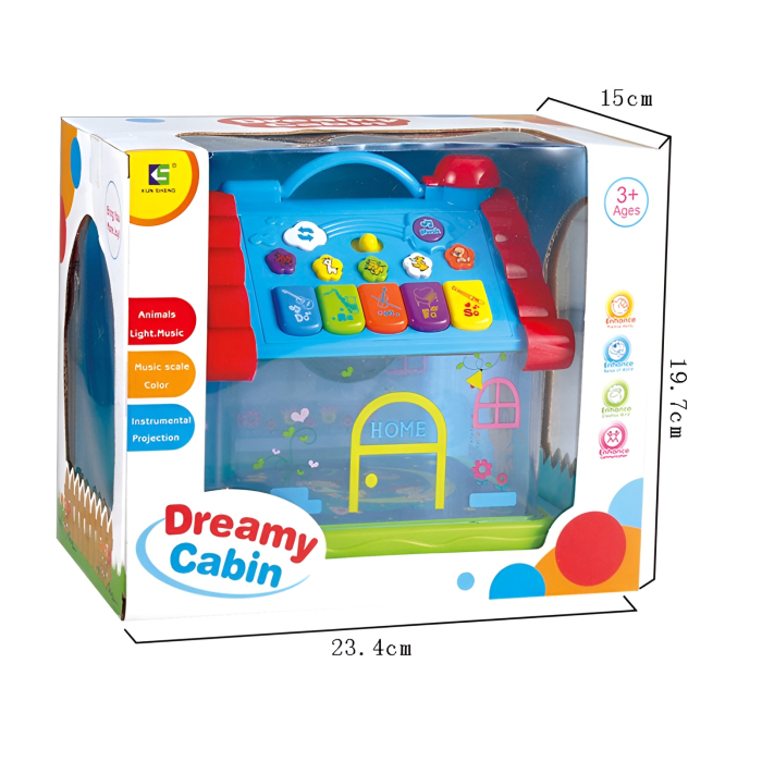 Jucărie Interactivă Muzicală pentru Copii – Căsuță Educativă cu Lumini, Sunete și Proiecție, 3+ Ani [4]