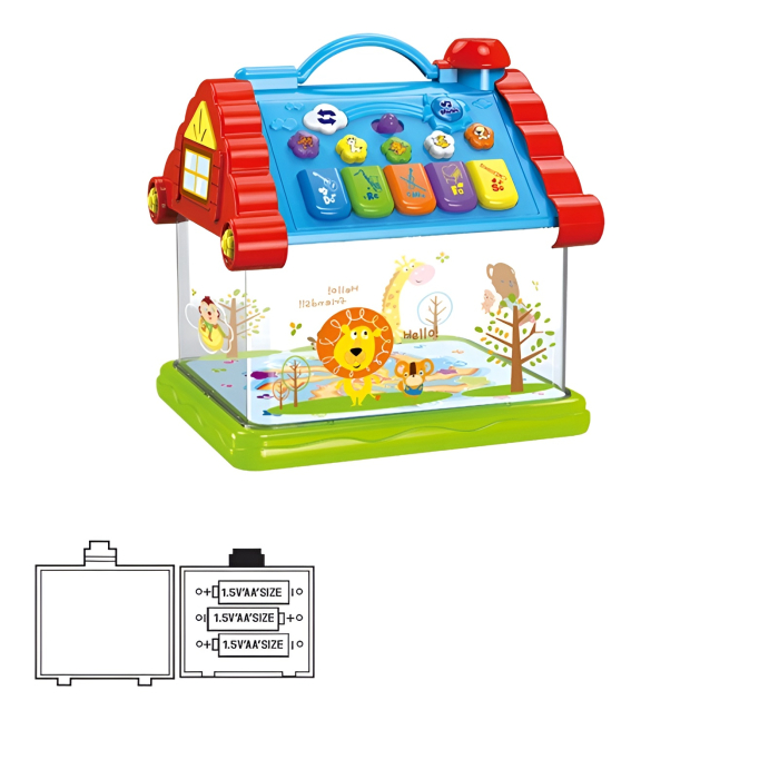 Jucărie Interactivă Muzicală pentru Copii – Căsuță Educativă cu Lumini, Sunete și Proiecție, 3+ Ani [3]