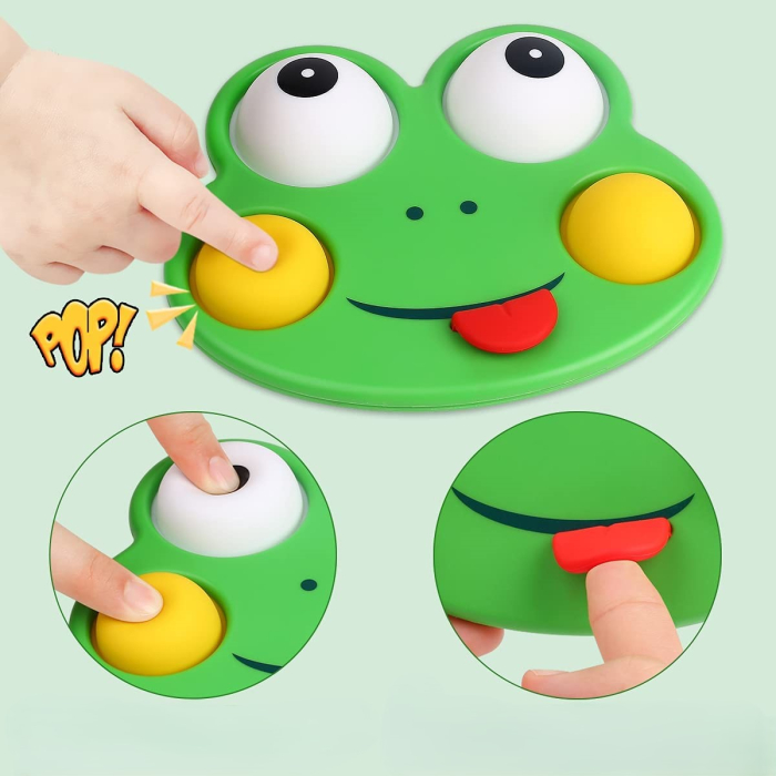 Jucărie Sensorială Pop-It Broscuță – Silicon Soft, BPA Free, 6+ luni | Dezvoltare Tactilă & Motrică pentru Bebeluși [1]