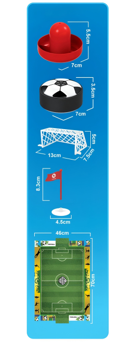 Masă de fotbal Air Soccer pentru copii – Joc interactiv cu disc plutitor, 2 jucători, dimensiune mare 70 cm, 3+ ani [2]