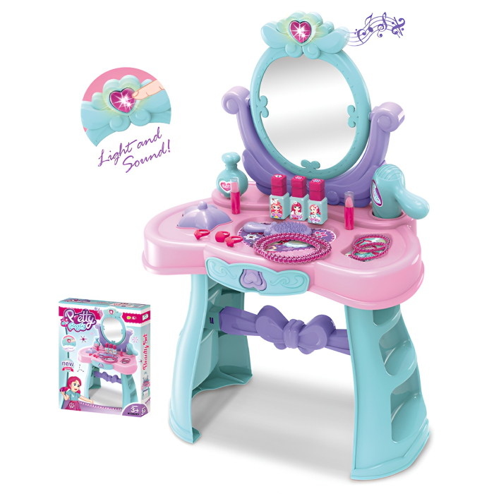 Masa de Toaletă pentru Copii Pretty Vanity – 87 cm, Lumini și Sunete, Accesorii Incluse, 3+ Ani [1]