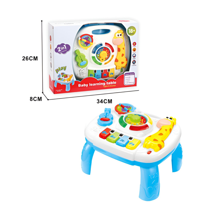 Masă Interactivă Educațională 2-în-1 pentru Bebeluși – Lumini, Sunete și Pian Do-Re-Mi, 18+ luni [5]