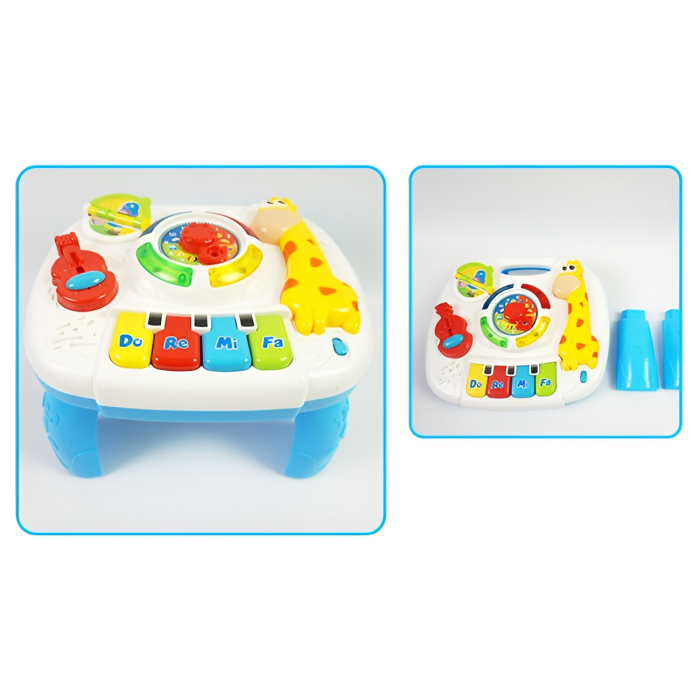 Masă Interactivă Educațională 2-în-1 pentru Bebeluși – Lumini, Sunete și Pian Do-Re-Mi, 18+ luni [2]
