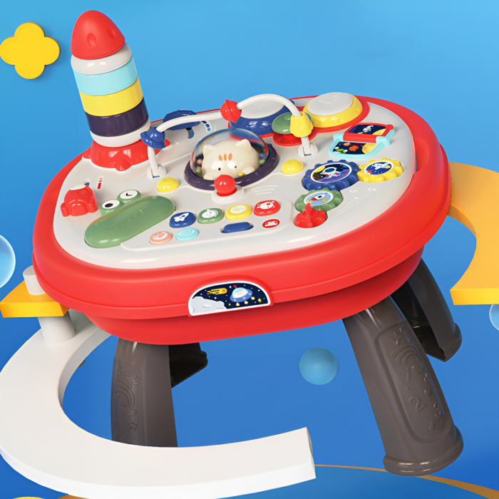 Masă Interactivă Educațională pentru Bebe – Learning Table 18+ luni, Activități cu Lumini, Butoane, Rachetă & Mecanisme Distractive [1]