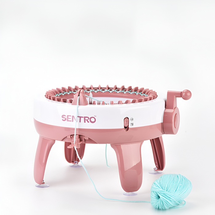 Mașină de Tricotat Sentro pentru Copii – Knitting Machine 40 Ace, Jucărie Creativă pentru Fete, Căciuli & Eșarfe, Roz [3]
