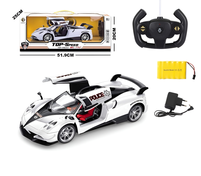 Mașină Poliție cu Telecomandă – Top Speed RC, Uși cu Deschidere, Baterie Reîncărcabilă, 1:12, 2.4 GHz, 6+ [1]