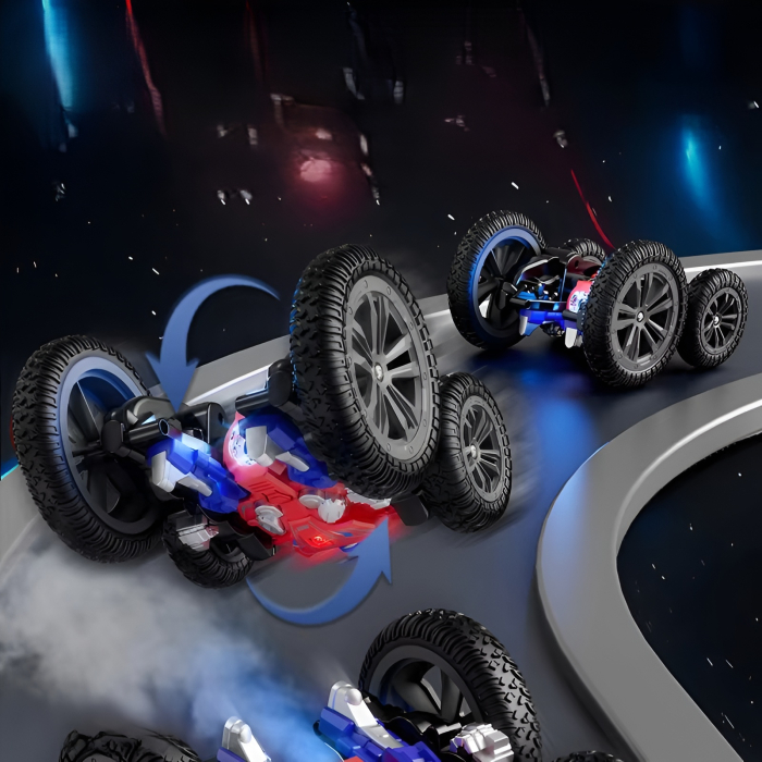 Mașină RC Stunt Car Spray 2.4GHz – Rotire 360°, Lumini LED, Telecomandă, Culoare Aleatorie [6]