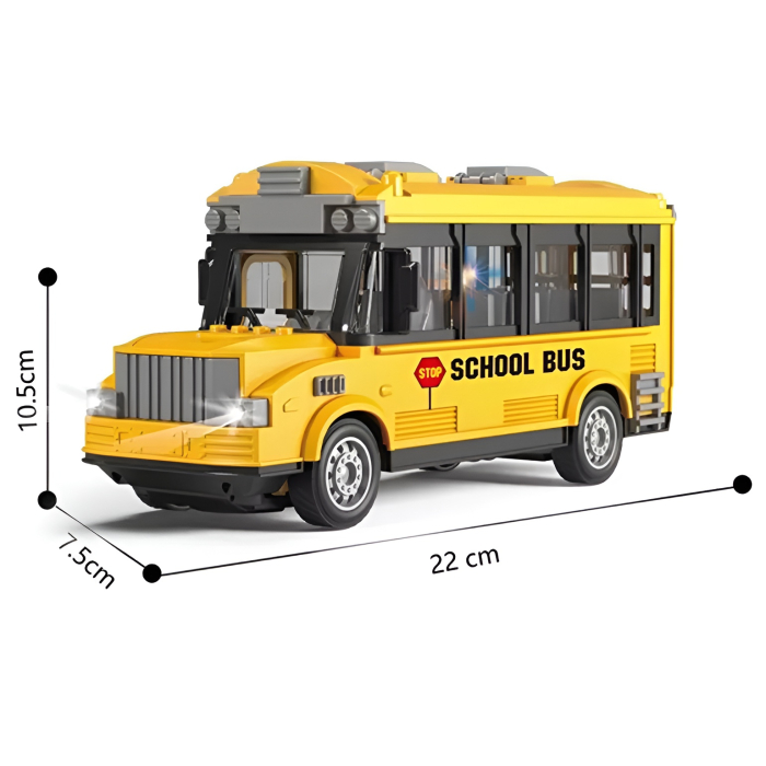 Mașinuță cu telecomandă pentru copii – model Ambulanță sau Autobuz Școlar, lumini LED, control în 4 direcții, uși funcționale, scară 1:30 [9]