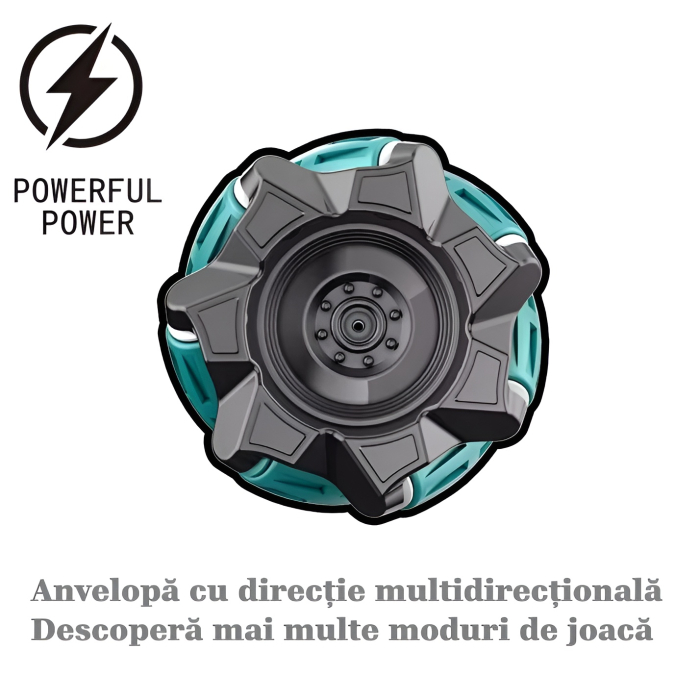 Mașinuță cu telecomandă și control prin gesturi, efect realist de foc pe eșapament, lumini LED ambientale, 4x4 Drift 360°, 2.4GHz, baterie reîncărcabilă, scara 1:16 [5]