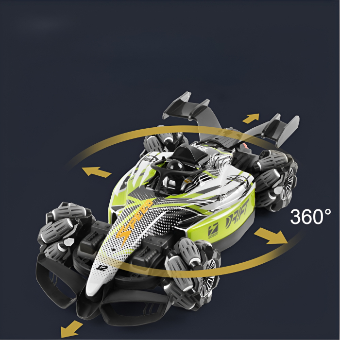 Mașinuță RC Formula Drift 360° – Efect Jet Luminos, Roti Omni-Direcționale, Viteză Mare, 34.5 cm [5]