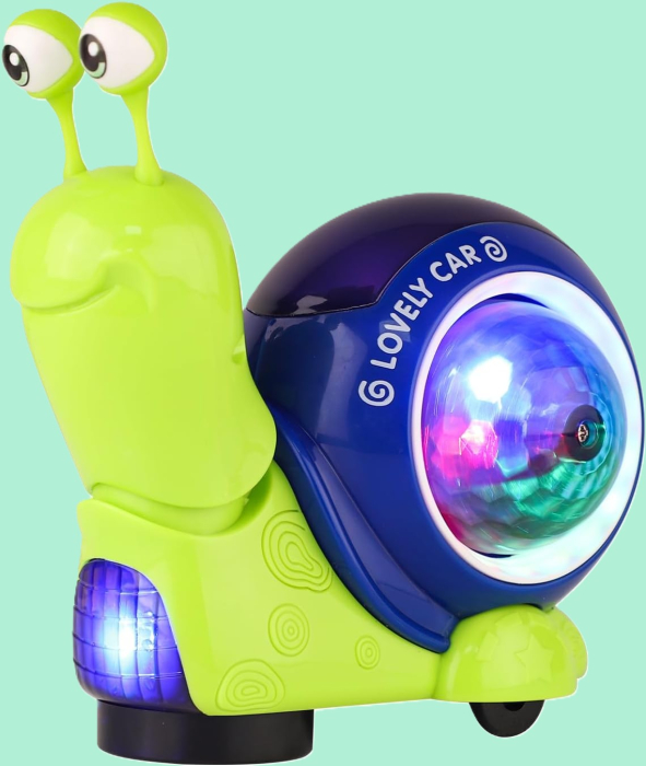 Melc Interactiv cu Lumină și Muzică – Jucărie Electrică cu Proiecție Colorată și Mișcare Automată, 3+ Ani [3]