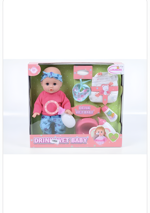 Păpușă Bebeluș Drink & Wet – Set Complet cu Oliță, Biberon, Scutec & Accesorii | Jucărie Interactivă 3+ ani [1]