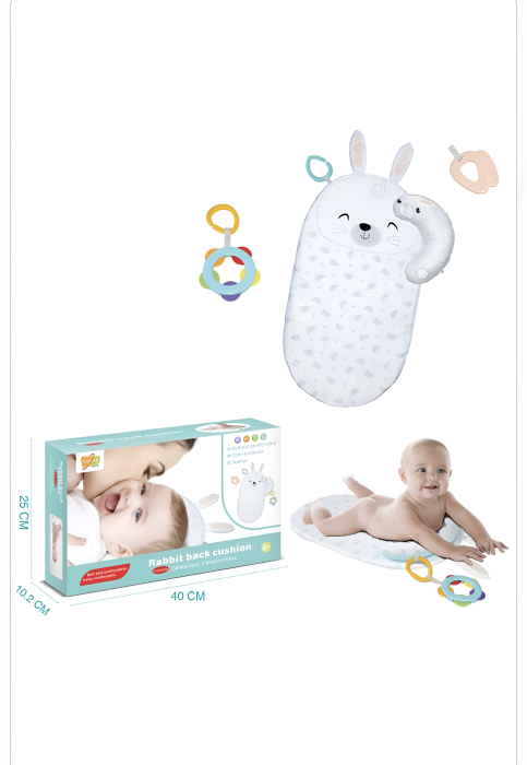 Pernă Bebe Cu Susținere – Rabbit Back Cushion 40 cm | Pernă Moale Pentru Spate, Accesorii de Joacă, 0+ luni [1]