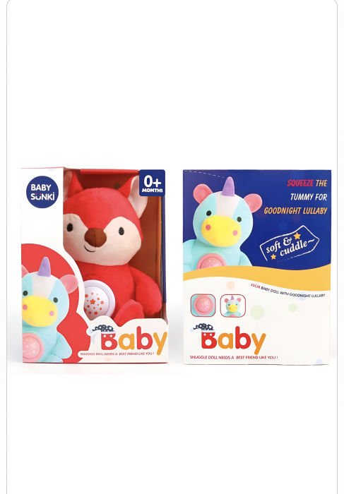 Pluș Muzical Baby Sunki Vulpiță 30 cm – Jucărie Bebe 0+ cu Lullaby, Moale & Cuddle | Companion de Somn [1]