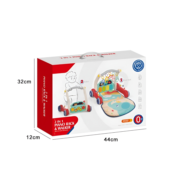 Premergător Bebe 2-în-1 cu Pian și Saltea de Joacă – Centru Activități Interactiv 0+ luni, Jucărie Educațională Multifunțională [4]