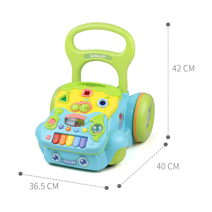 Premergător Bebe cu Panou Muzical și Activități – 2 Culori (Roz / Albastru) | Walker Interactiv cu Pian, Lumini și Butoane Educaționale [3]