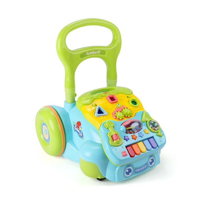 Premergător Bebe cu Panou Muzical și Activități – 2 Culori (Roz / Albastru) | Walker Interactiv cu Pian, Lumini și Butoane Educaționale [2]