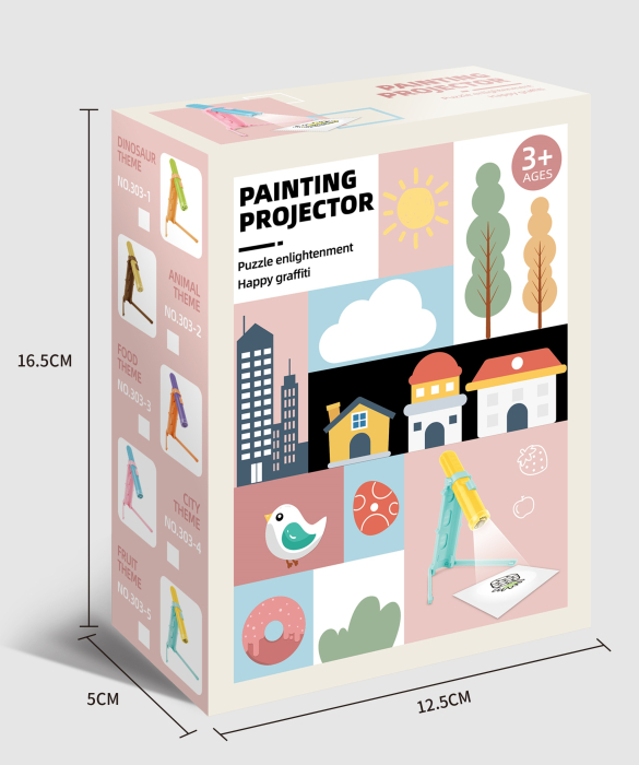 Proiector de desen pentru copii – Lampă de pictat cu șabloane, joc creativ educativ, 3+ ani [3]