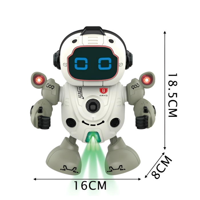 Robot Dansator Interactiv cu Lumină & Muzică – Roboțel Inteligent pentru Copii, 18.5 cm, Model AMR8 [4]