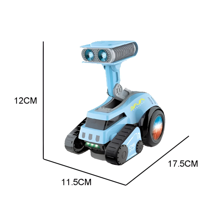 Robot Interactiv Wisdom cu Senzaori și Lumină – Jucărie Inteligentă pe Șenile pentru Copii [2]