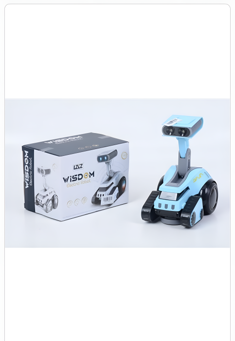 Robot Interactiv Wisdom cu Senzaori și Lumină – Jucărie Inteligentă pe Șenile pentru Copii [4]