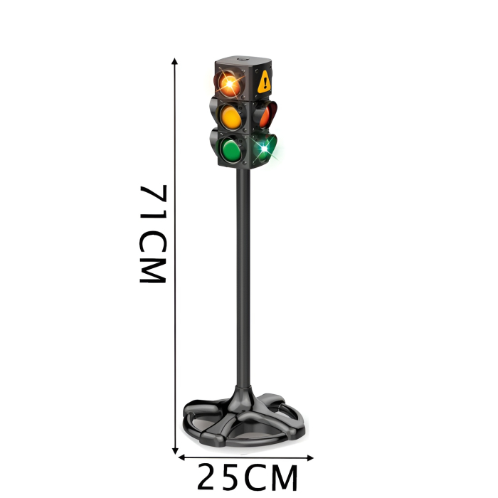 Semafor Interactiv cu Lumini și Sunete – 71 cm, Joc Educativ de Trafic pentru Copii, Model Realist City Traffic Light [9]