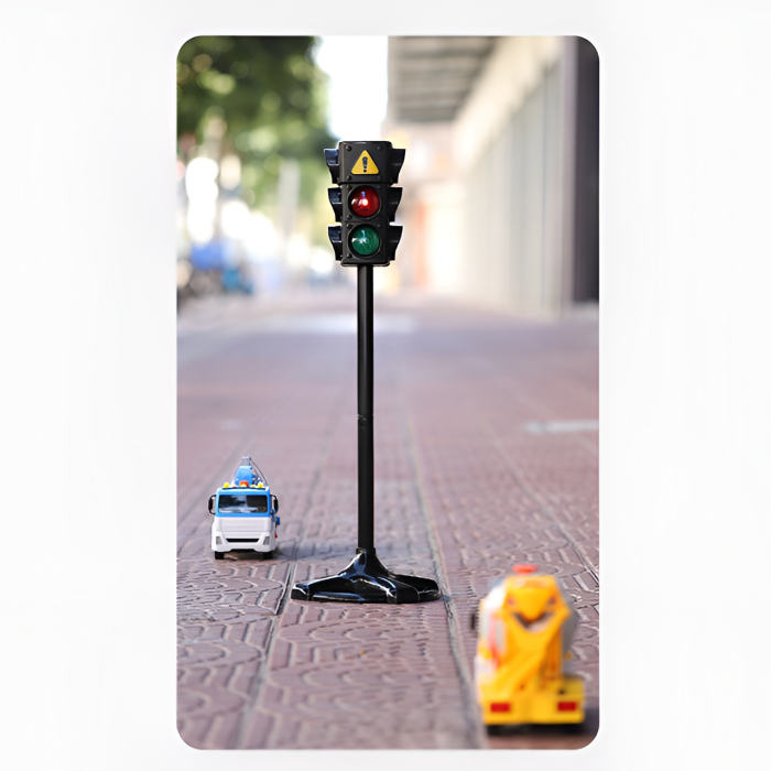Semafor Interactiv cu Lumini și Sunete – 71 cm, Joc Educativ de Trafic pentru Copii, Model Realist City Traffic Light [1]