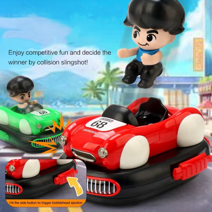 Set 2 Masinute cu Telecomanda 2.4G Bumper Car cu Ejectare Personaj, Lumina LED si Sunete – Jucarie Interactiva RC pentru Copii, 3+ Ani [2]