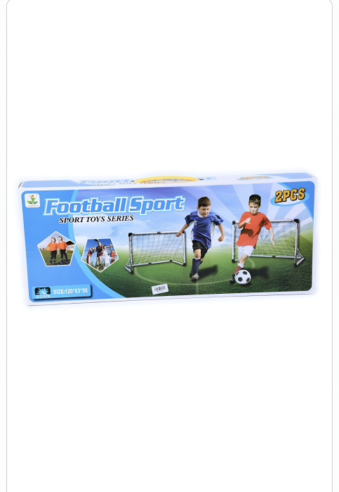 Set 2 Porți de Fotbal pentru Copii – Football Sport, 120×63×56 cm, Joc Exterior & Interior, Antrenament și Joacă [1]