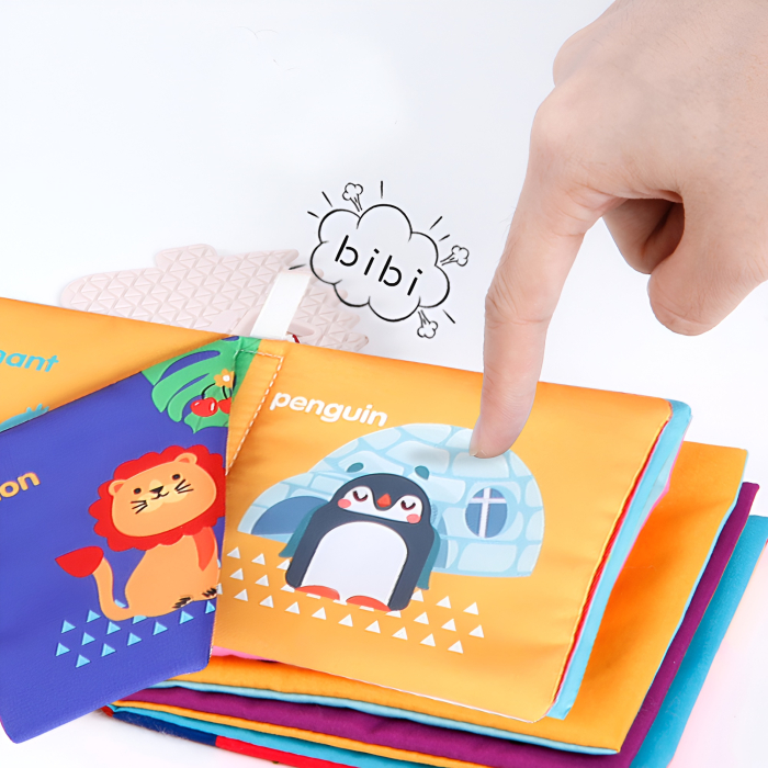 Set 6 Cărți Textil Bebeluși – Cărți Sensory Book Educaționale din Material Moale pentru 0–3 ani [2]