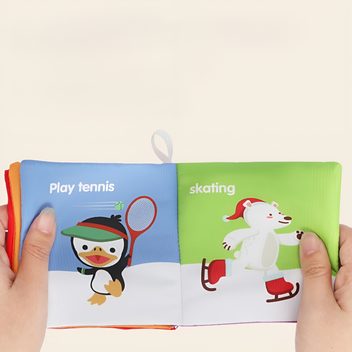 Set 6 Cărți Textil Bebeluși – Cărți Sensory Book Educaționale din Material Moale pentru 0–3 ani [3]
