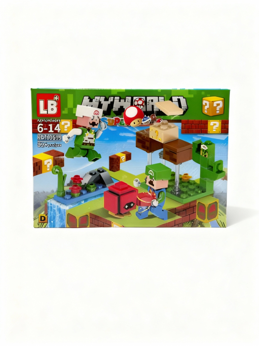 Set de constructie My World Super, tip blocuri compatibile, peisaj tematic interactiv, pentru copii 6+, modele multiple, 80-84 piese [7]