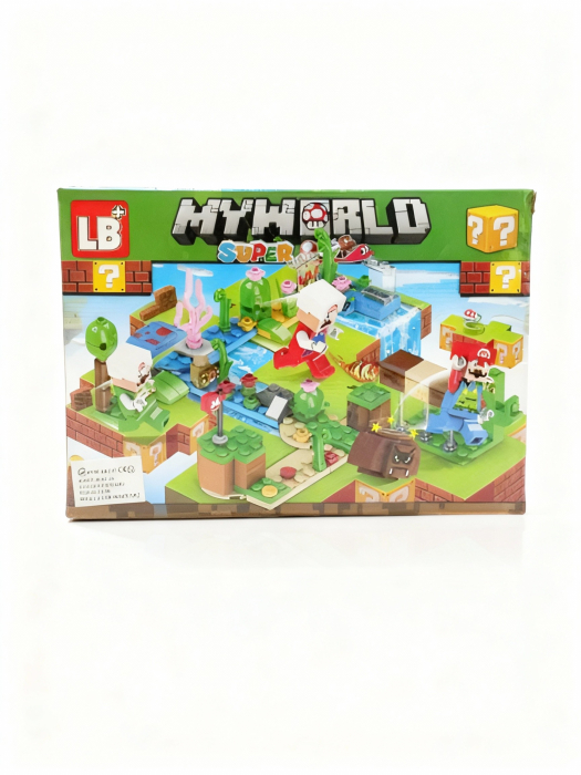 Set de constructie My World Super, tip blocuri compatibile, peisaj tematic interactiv, pentru copii 6+, modele multiple, 80-84 piese [6]