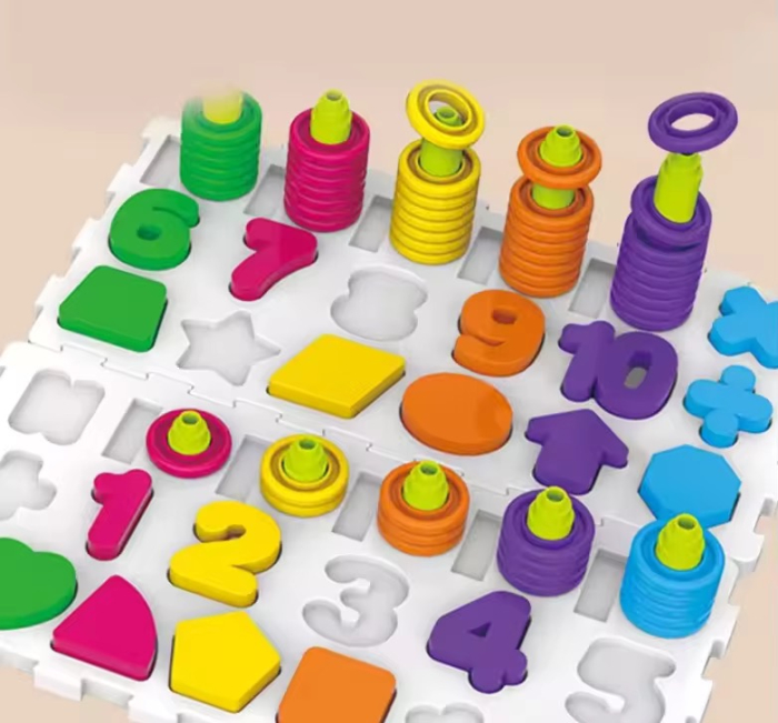 Set educational 177 piese „Cognitive Board” – Recunoastere litere & cifre, forme geometrice, joc didactic creativ [3]