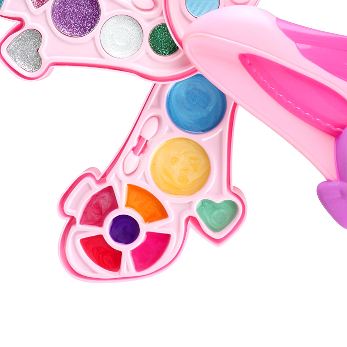 Set Machiaj Copii Pantof Roz – Makeup Kit în Formă de Toc, Farduri, Sclipici și Accesorii, Non-Toxic, 3+ [3]