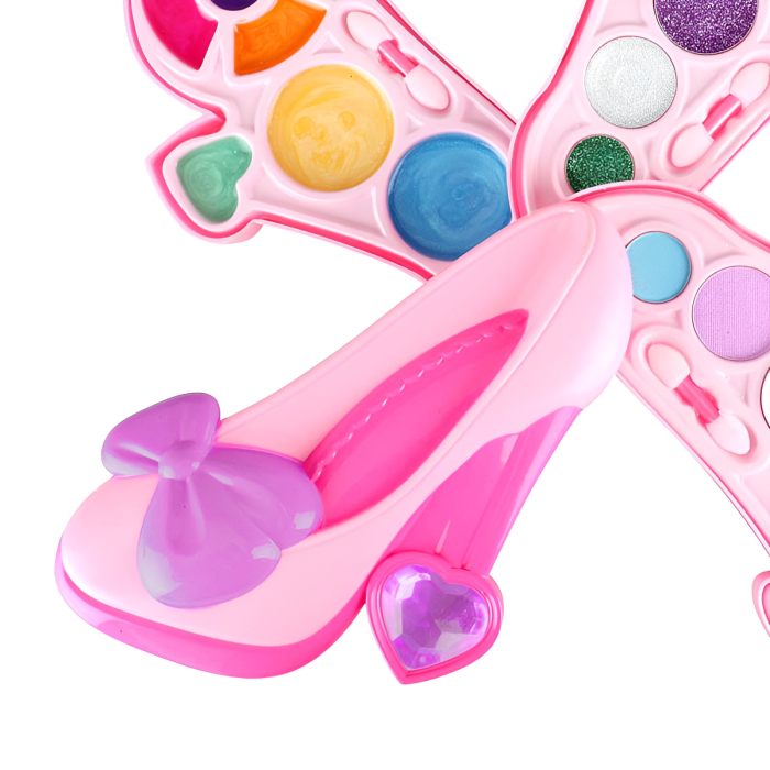 Set Machiaj Copii Pantof Roz – Makeup Kit în Formă de Toc, Farduri, Sclipici și Accesorii, Non-Toxic, 3+ [1]