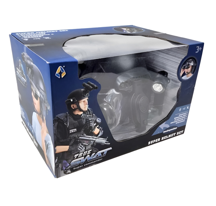 Set Militar True Special Forces/ Set Polițist True Swat – Cască Camuflaj cu Binoclu, Lanternă, Ochelari, Microfon și Sunete – Echipament Soldat/ Echipament polițist pentru Copii 3+ [4]