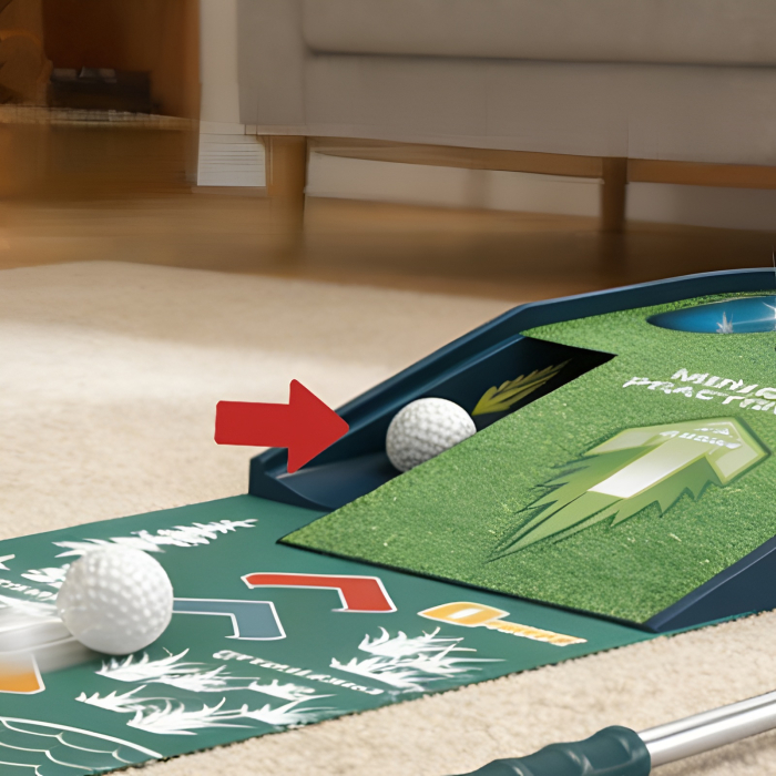 Set mini golf pentru copii – Pistă de antrenament cu crose, mingi și obstacole, joc sportiv interactiv, 3+ ani [3]